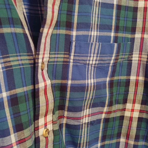 Size XL NWT Old Navy men's plaid button down shirt - Picture 3 of 6